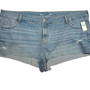 Old Navy Blue Jean Shorts Distressed Cuffed Hem